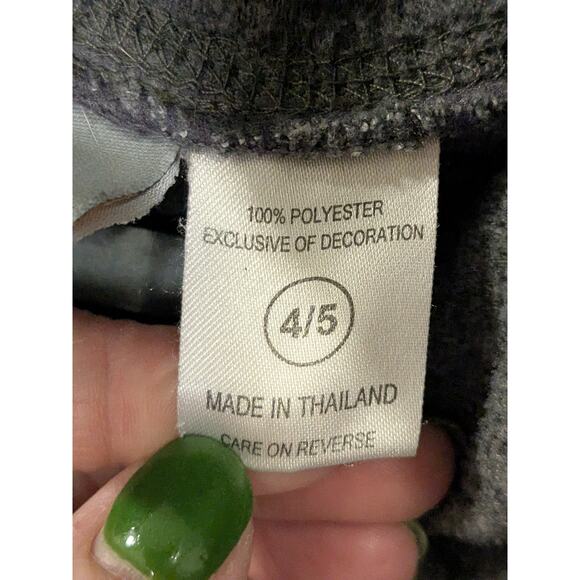 VTG HARLEY-DAVIDSON Unisex Size 4-5 Fleece Embroidered Hoodie Sweatshirt Gray - Picture 4 of 7